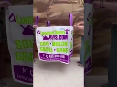 Customized purple Printed FIBC PP Big Bag For Soil Mulch Gravel Sand